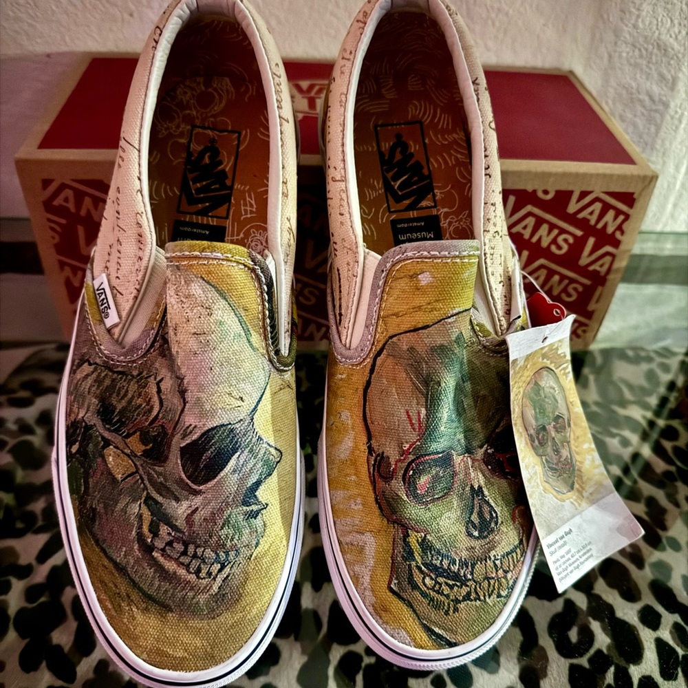 Van Gogh Skull painting Vans NWT